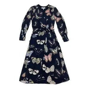 Reiss Dresses Reiss Lita Butterfly Twist Front Dress Black